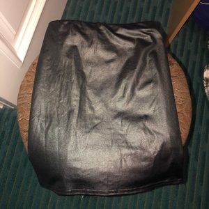 Faux leather skirt